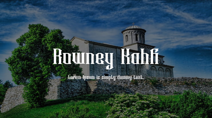 Rowney Kahfi Font