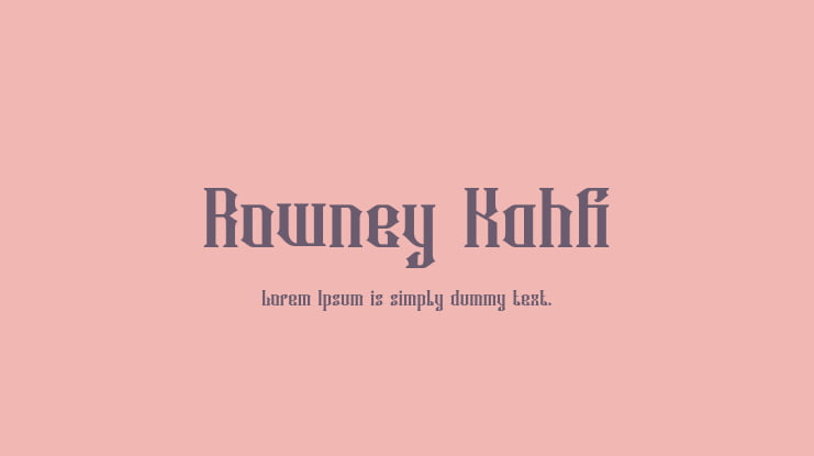 Rowney Kahfi Font