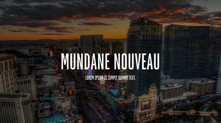 Mundane Nouveau Font