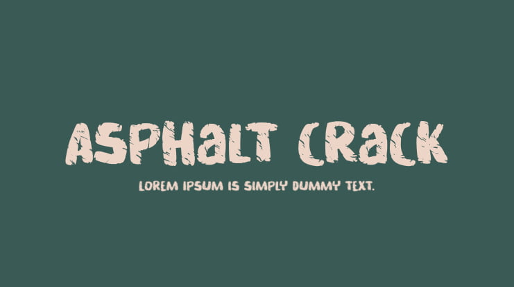 Asphalt crack Font