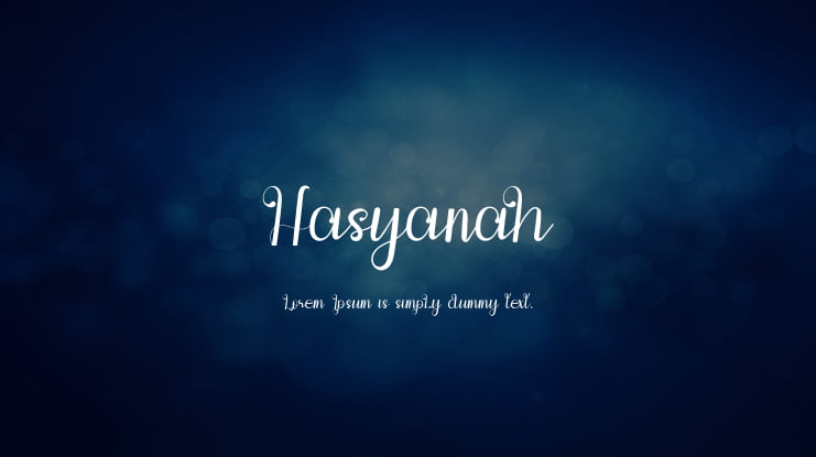 Hasyanah Font