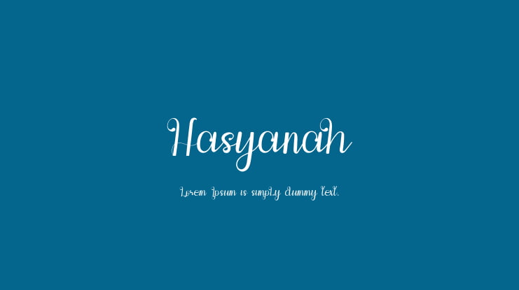 Hasyanah Font