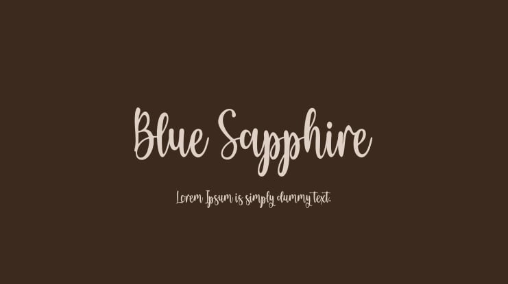 Blue Sapphire Font