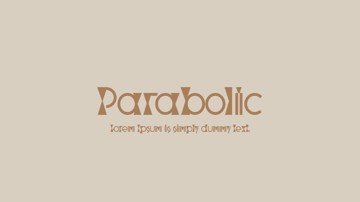 Parabolic Font
