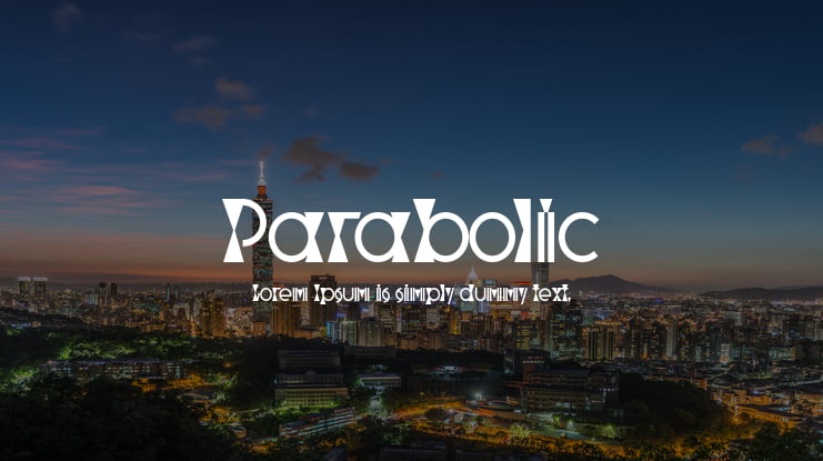 Parabolic Font