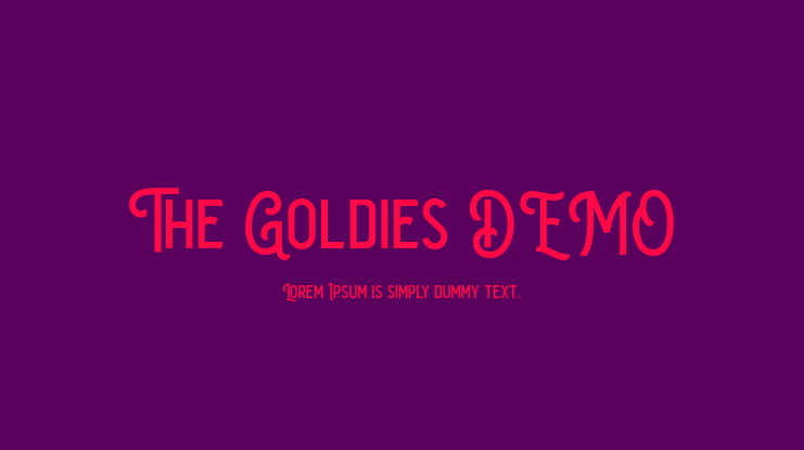 The Goldies DEMO Font