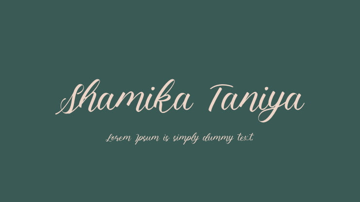 Shamika Taniya Font