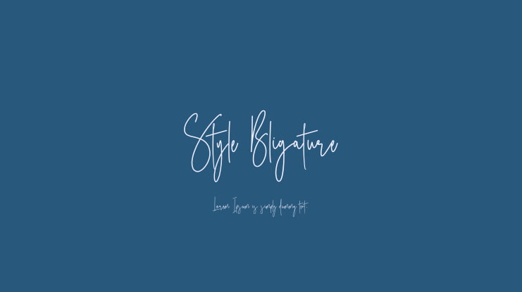 Style Bligature Font