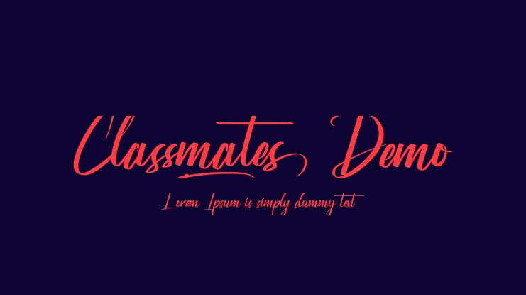 Classmates Demo Font