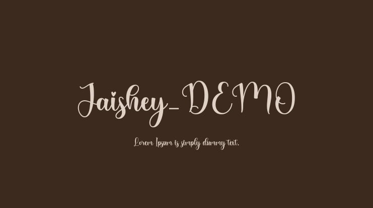 Jaishey_DEMO Font