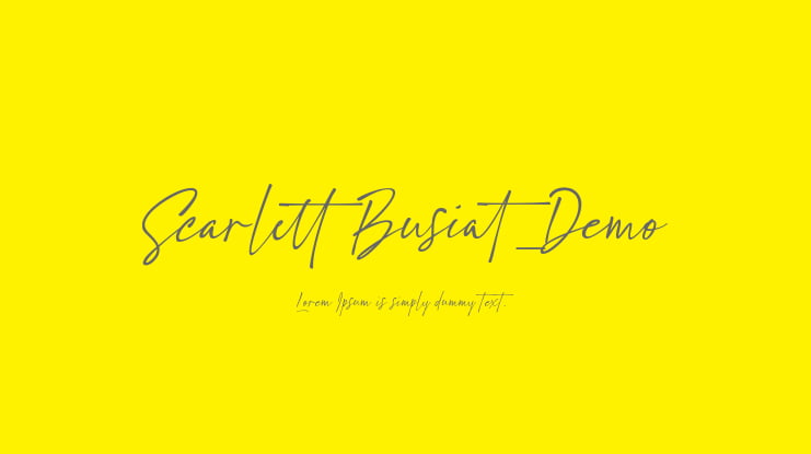 Scarlett Busiat_Demo Font
