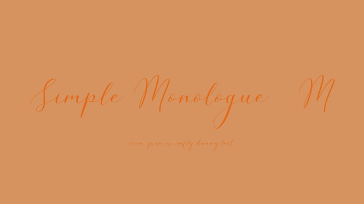 Simple Monologue DEMO Font