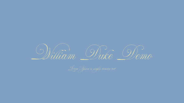 William Duke Demo Font