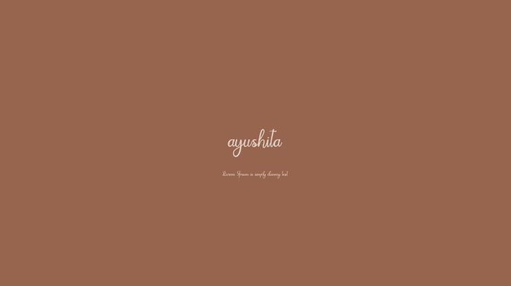 ayushita Font