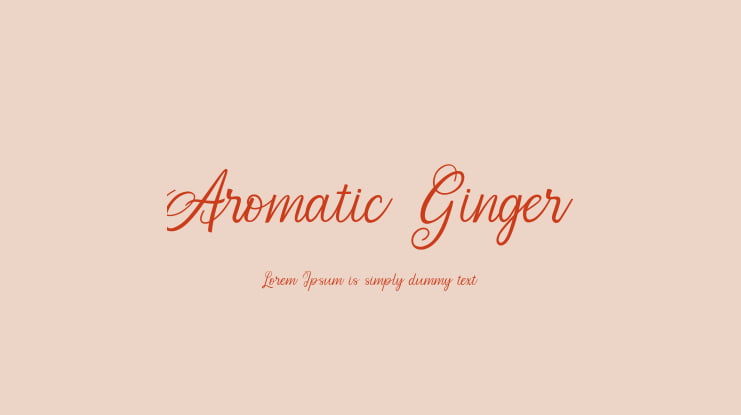 Aromatic Ginger Font