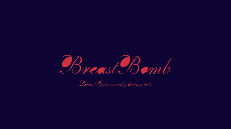 BreastBomb Font