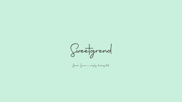 Sweetgrend Font