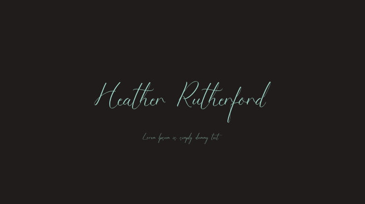 Heather Rutherford Font