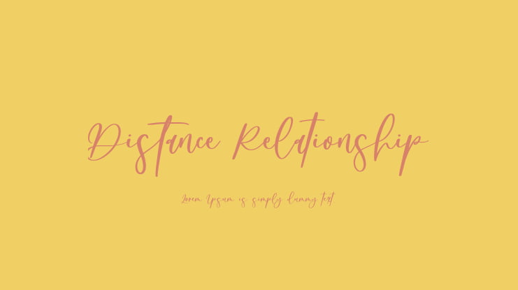 Distance Relationship Font