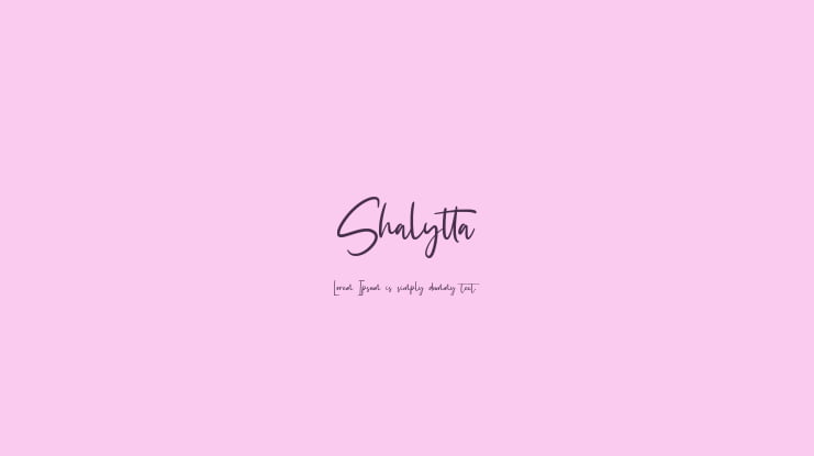 Shalytta Font