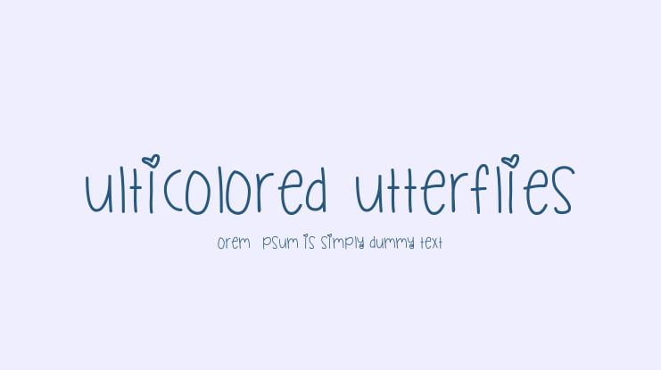 MulticoloredButterflies Font