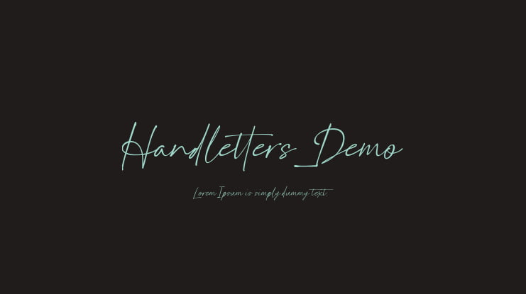 Handletters_Demo Font