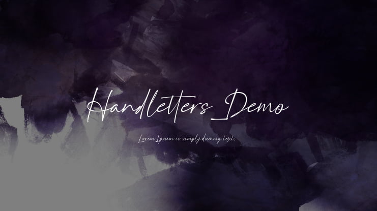 Handletters_Demo Font