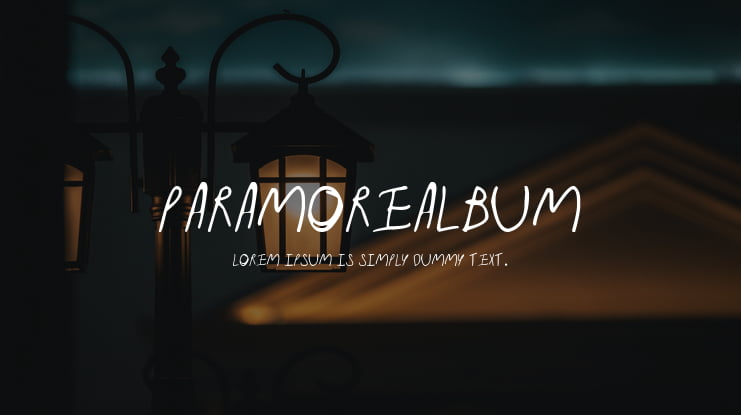 ParamoreAlbum Font