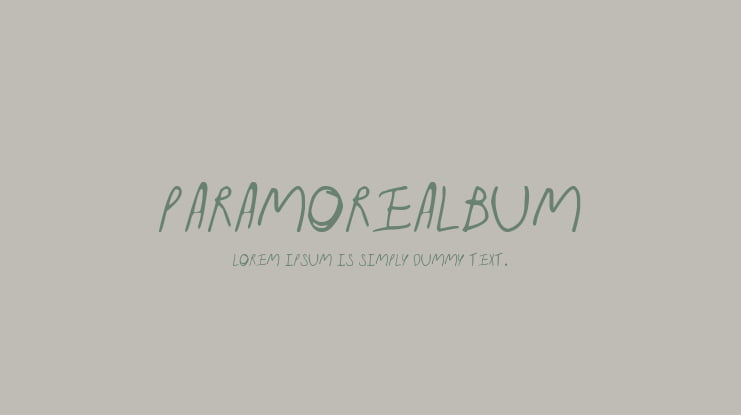 ParamoreAlbum Font