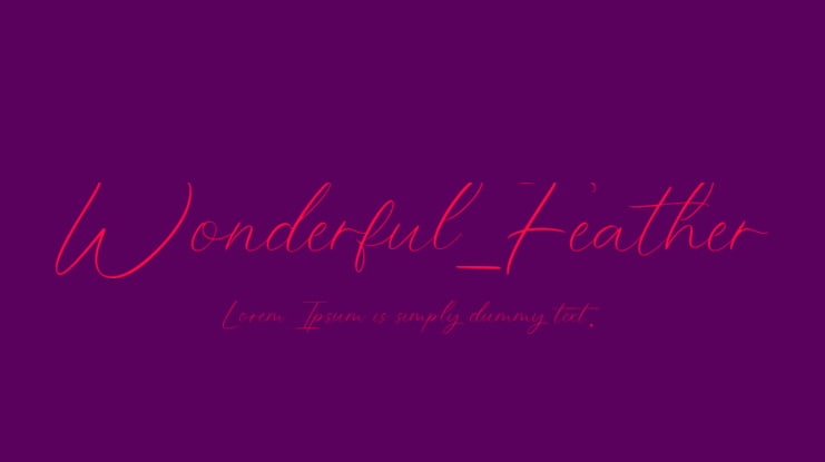 Wonderful_Feather Font