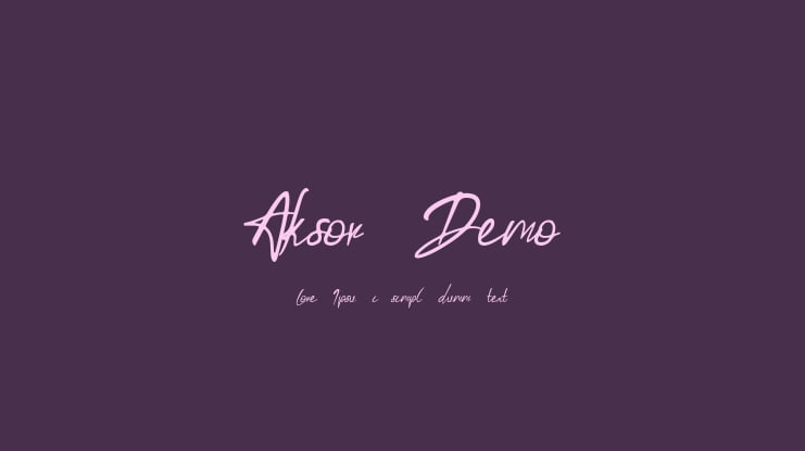 Aksoro Demo Font