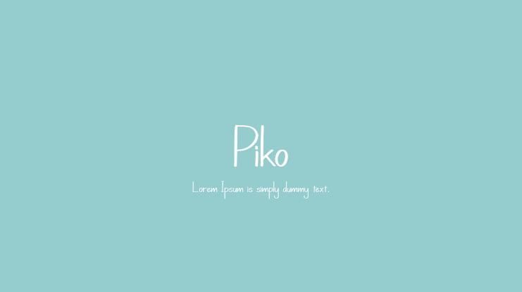 Piko Font