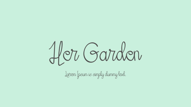 Her Garden Font