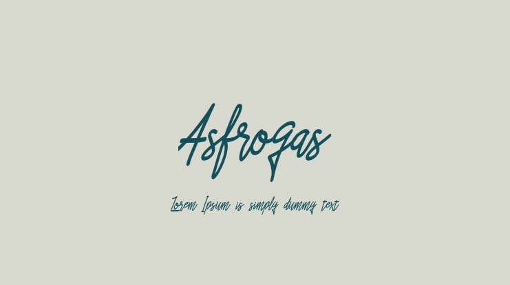 Asfrogas Font