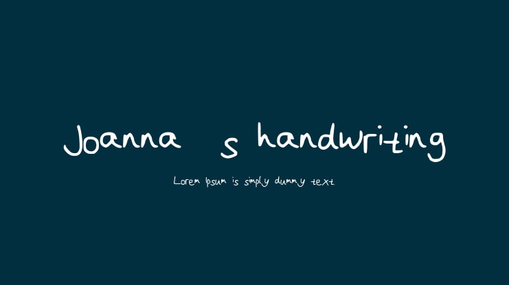 Joanna__s_handwriting Font