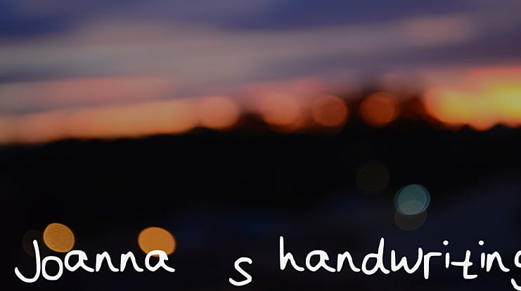 Joanna__s_handwriting Font