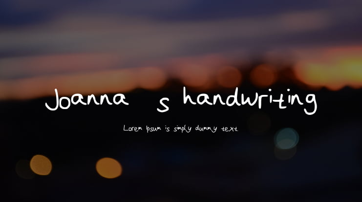 Joanna__s_handwriting Font