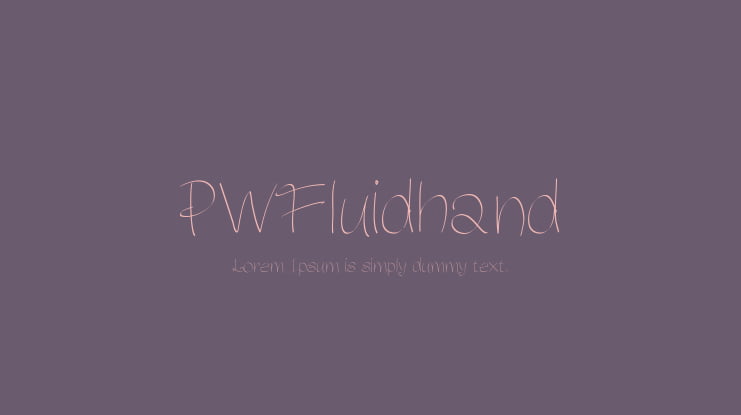 PWFluidhand Font