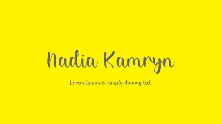 Nadia Kamryn Font