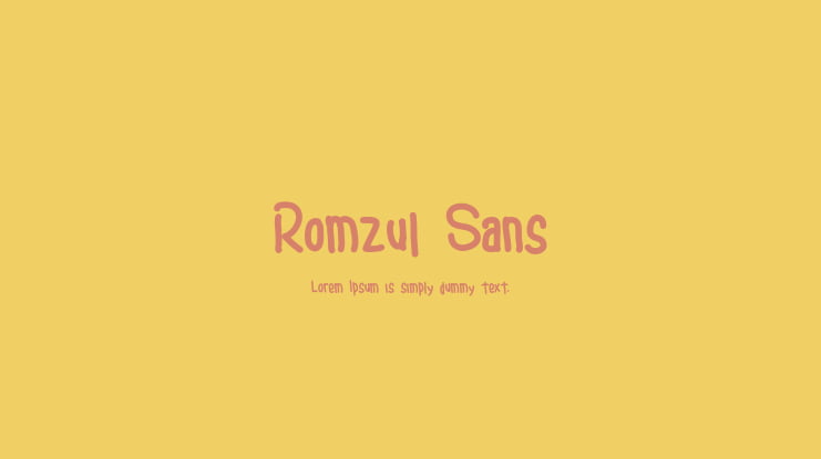 Romzul Sans Font