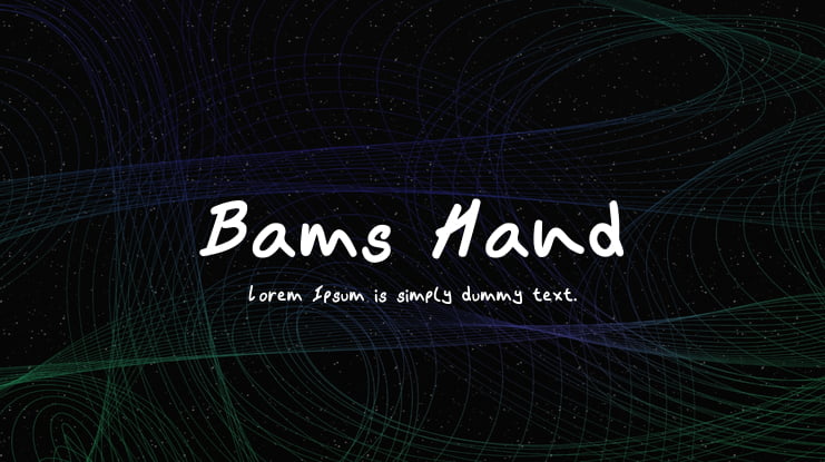 Bams Hand Font Download Free for Desktop Webfont