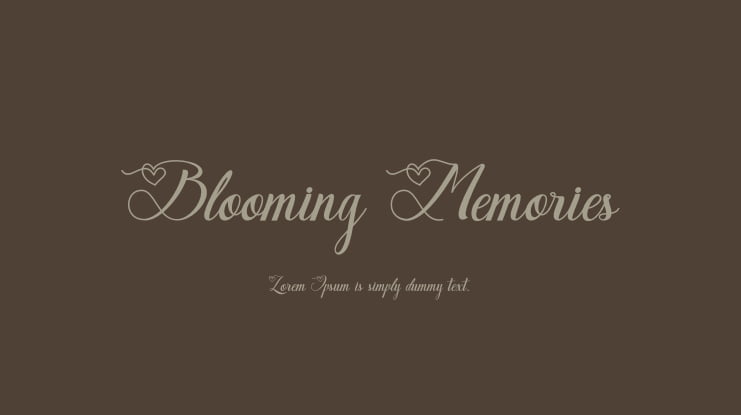 Blooming Memories Font