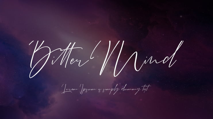 Bitter Mind Font