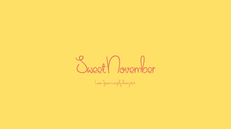 Sweet November Font Download Free For Desktop And Webfont