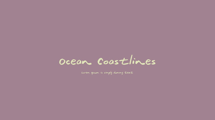 Ocean Coastlines Font