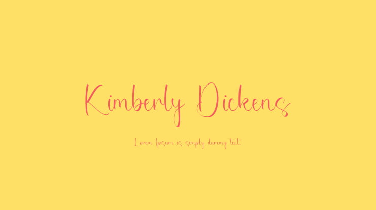 Kimberly Dickens Font