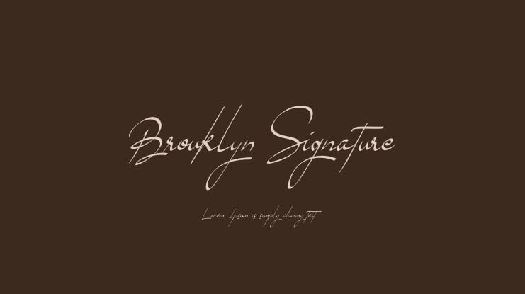 Brouklyn Signature Font