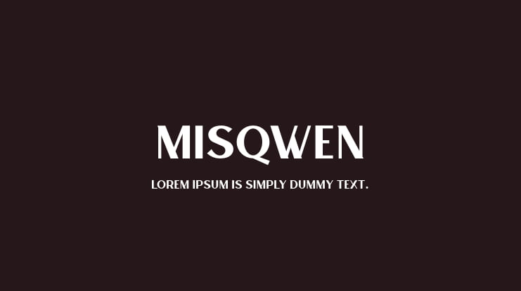 MISQWEN Font