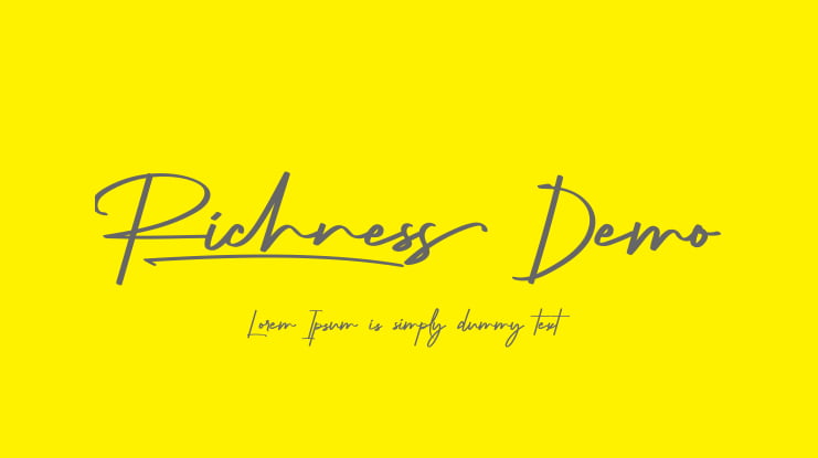 Richness Demo Font