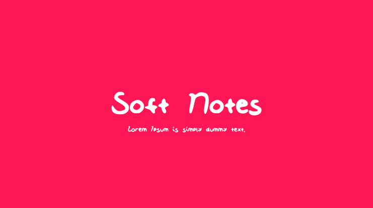 Soft_Notes Font